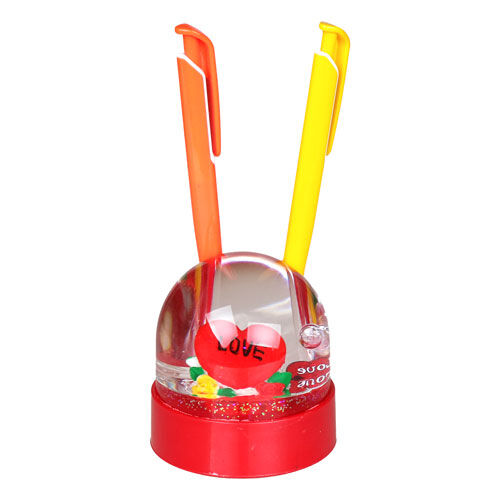 Işıklı Müzikli Kalemlik Kar Küresi - OFİSOMİ-S (1)