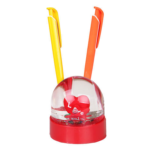 Işıklı Müzikli Kalemlik Kar Küresi - OFİSOMİ-S (1)