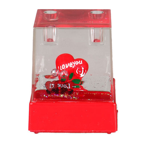 Işıklı Müzikli Kalemlik Küp Kar Küresi - OFİSOMİ-S