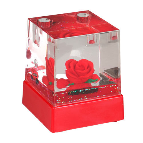 Işıklı Müzikli Kalemlik Küp Kar Küresi - OFİSOMİ-S