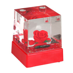 Işıklı Müzikli Kalemlik Küp Kar Küresi - 1