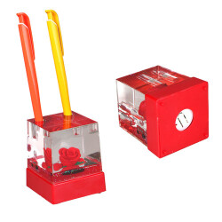 Işıklı Müzikli Kalemlik Küp Kar Küresi - 2