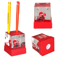 Işıklı Müzikli Kalemlik Küp Kar Küresi - 2