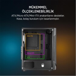 James Donkey Helix H800 4XRBW ATX 550W Gaming Kasa - 1