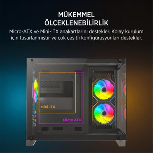 James Donkey Stark S700 650W Siyah Gaming Kasa - POWER BOOST