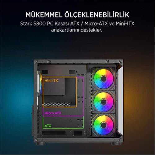 James Donkey Stark S800 4X ARGB 750W Gaming Kasa - JAMES DONKEY