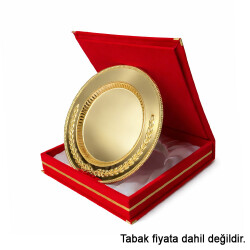 Kadife Tabak Plaket Kutusu - 29x29cm - 15