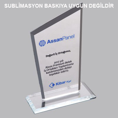 Kaplamasız Kristal Plaket 1025 - OFİSOMİ-S