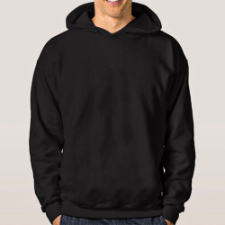 Kapşonlu Siyah Sweatshirt - 1