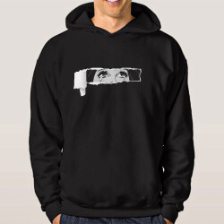 Kapşonlu Siyah Sweatshirt - 4