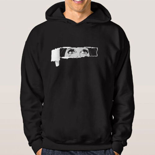 Kapşonlu Siyah Sweatshirt - 4