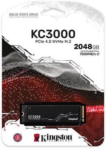 Kingston 2TB KC3000 7000MB-7000MB-S PCIe 4.0 NVMe M.2 SSD Disk SKC3000D-2048G - KINGSTON