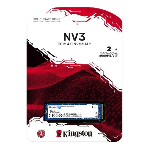Kingston 2TB NV3 SNV3S-2000G 6000-5000MB-s PCI-Express 4.0 M.2 Ssd Disk - 1