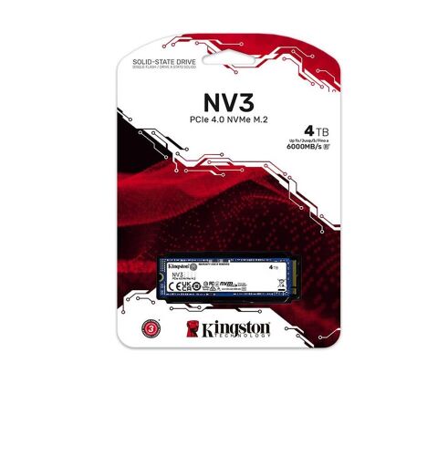Kingston 4TB NV3 SNV3S-4000G 6000-5000MB-s PCI-Express 4.0 M.2 2280 Ssd Disk - KINGSTON