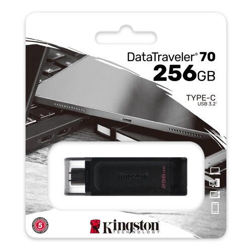 Kingston DT70 256GB USB-C 3.2 Gen 1 Type-C Flash Bellek - KINGSTON (1)