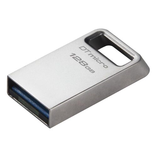 Kingston DTMC3G2-128GB DataTraveler Micro 200MB-s Metal USB 3.2 Gen 1 Flash Bellek - 1