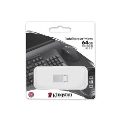 Kingston DTMC3G2-64GB DataTraveler Micro 200MB-s Metal USB 3.2 Gen 1 Flash Bellek - 2