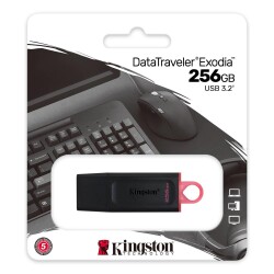 Kingston DTX-256GB 256GB USB3.2 Gen 1 DataTraveler Exodia (Black + Pink)Flash Bellek - 1