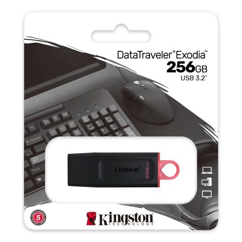 Kingston DTX-256GB 256GB USB3.2 Gen 1 DataTraveler Exodia (Black + Pink)Flash Bellek - KINGSTON