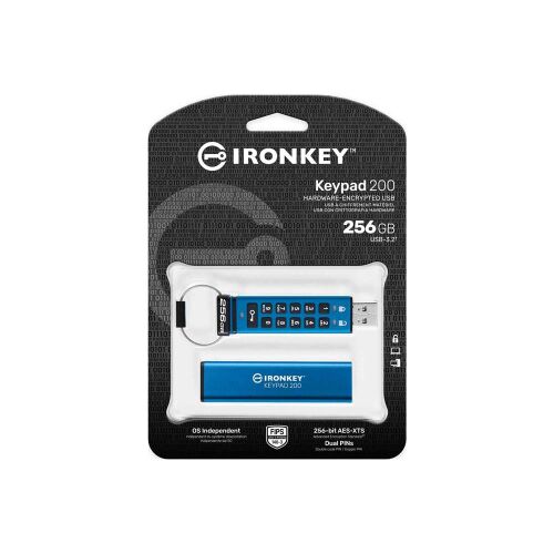 Kingston IKKP200-256GB 256GB IronKey Keypad 200, FIPS 140-3 Lvl 3 (Pending) Flash Bellek - 2