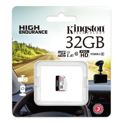 Kingston SDCE-32GB 32GB microSDHC Endurance 95R-30W C10 A1 UHS-I Card Only Hafıza Kartı - KINGSTON (1)
