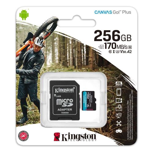 Kingston SDCG3-256GB 256GB microSDXC Canvas Go Plus 170R A2 U3 V30 Card + ADP Hafıza Kartı - 2