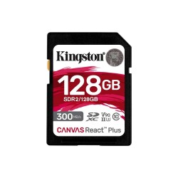 Kingston SDR2-128GB Canvas React Plus SDXC UHS-II 300R-260W U3 V90 for Full HD-4K-8K Hafıza Kartı - 1