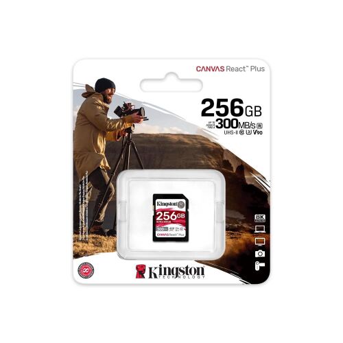 Kingston SDR2-256GB Canvas React Plus SDXC UHS-II 300R-260W U3 V90 for Full HD-4K-8K Hafıza Kartı - 2