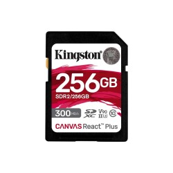 Kingston SDR2-256GB Canvas React Plus SDXC UHS-II 300R-260W U3 V90 for Full HD-4K-8K Hafıza Kartı - 1
