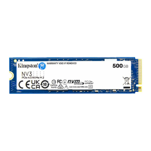 KINGSTON SNV3S/500G, NV3, 500GB, 5000/3000, Gen4, NVME PCIe M.2 2280, SSD - Kingston
