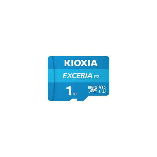 KIOXIA 1TB ExceriaG2, LMEX2L001TG2 U1 V30 4K, CL10, 100Mb/s, MicroSD Kart Bellek (SD Adaptörlü) - Kioxia