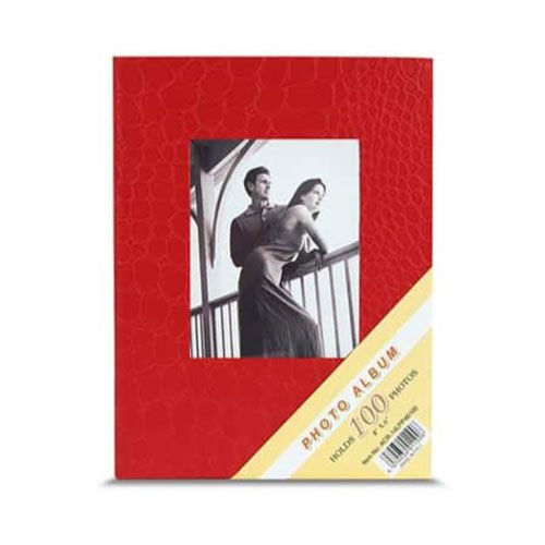 Kırmızı 100 lük Deri Fotoğraf Albümü 10x15 cm - OFİSOMİ-S