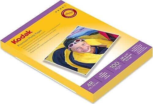 Kodak Premium Glossy,Parlak 10x15 230Gr/m² Fotoğraf Kağıdı 100 Yaprak 