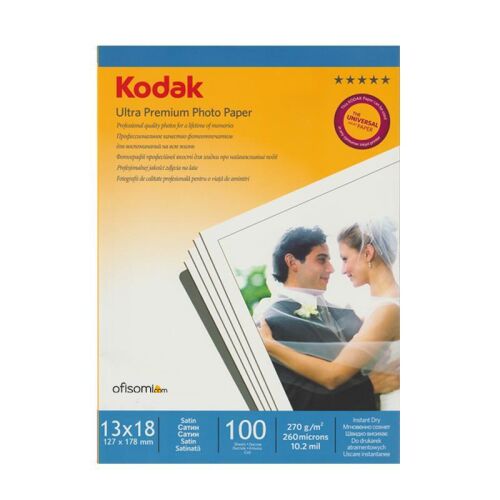 Kodak Ultra Premium Satin,Mat 13x18 270Gr/m² Fotoğraf Kağıdı 100 Yaprak - 1