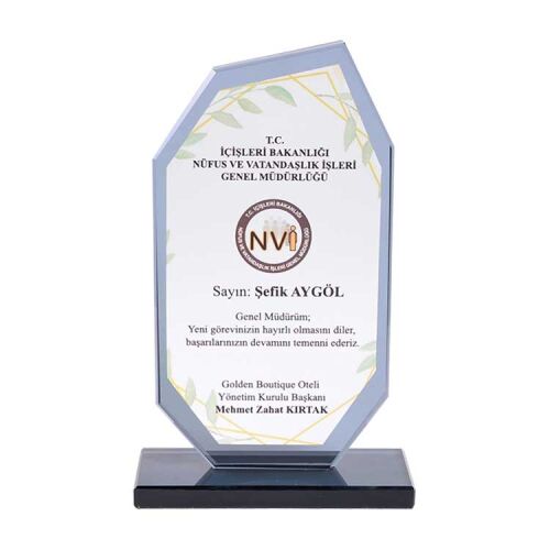 Kristal Cam Plaket - OFİSOMİ-T (1)