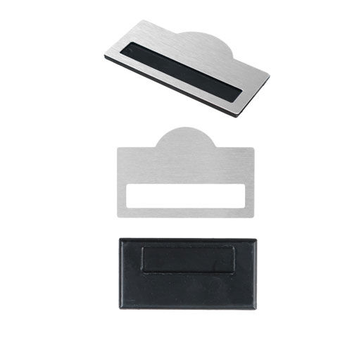 Kubbeli Sürgülü Metal Yaka İsimliği (gümüş) - OFİSOMİ-S (1)