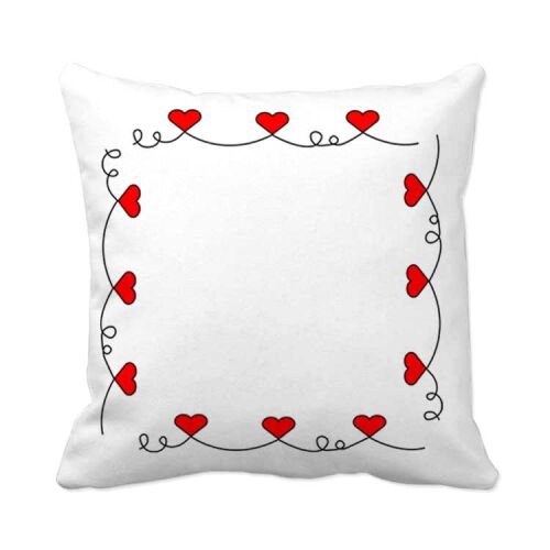 Kurdela Kalp Desen Sublimasyon Yastık Kılıfı - OFİSOMİ-T (1)