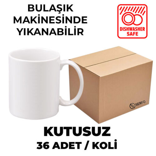 Kutusuz 1 Koli Sublimasyon Porselen Beyaz Kupa (36 adet) - OFİSOMİ-S (1)