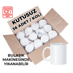 Kutusuz 1 Koli Sublimasyon Porselen Beyaz Kupa (36 adet) - 3
