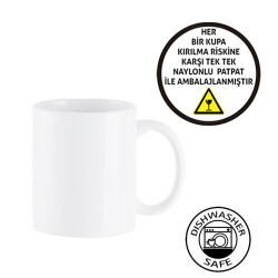 Kutusuz 1 Koli Sublimasyon Porselen Beyaz Kupa (36 adet) - 5