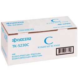 Kyocera TK-5230C Cyan Mavi Orjinal Fotokopi Toneri Ecosys M5521cdn-5521cdw P5021cdn-5021cdw 2.200 Sa - 1