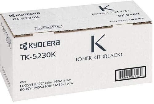 Kyocera TK-5230K Black Siyah Orjinal Fotokopi Toneri Ecosys M5521cdn-5521cdw P5021cdn-5021cdw 2.600 - KYOCERA