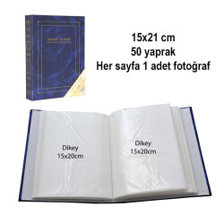 Lacivert 100 lük 15x21cm Fotoğraf Albümü - 2