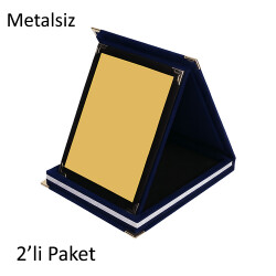 Lacivert Kadife Albüm Plaket - 2'li Paket - 1