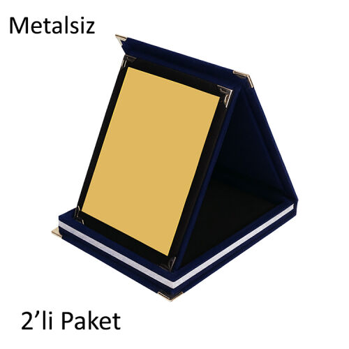 Lacivert Kadife Albüm Plaket - 2'li Paket - OFİSOMİ-T