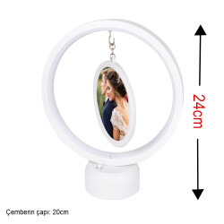 Led Işıklı Yuvarlak Fotoğraf Çerçevesi - 7