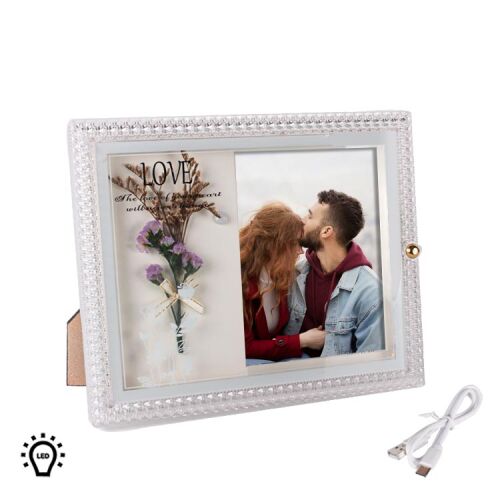 LED'li Çiçekli Fotoğraf Çerçevesi - 1