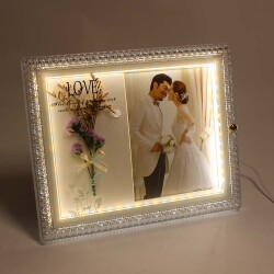LED'li Çiçekli Fotoğraf Çerçevesi - 4