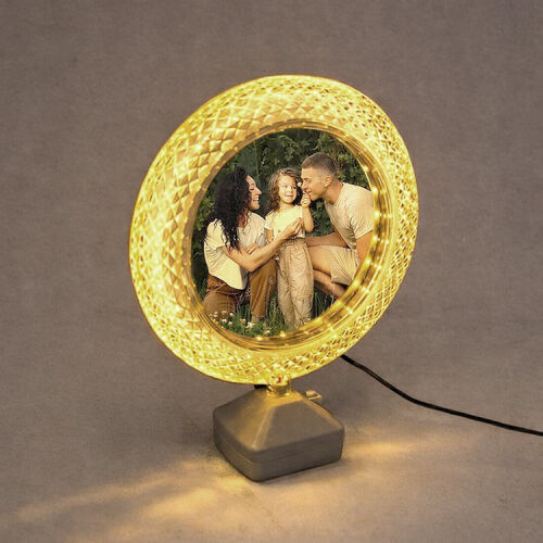 Led'li Kristal Yuvarlak Sihirli Ayna - OFİSOMİ-T (1)