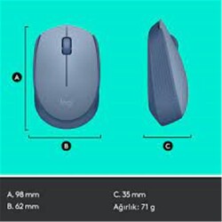 Logitech 910-006866 M171 Kablosuz Mavi Gri Mouse - 2